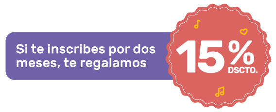 Si te inscribes por dos meses, te regalamos 10% de descuento